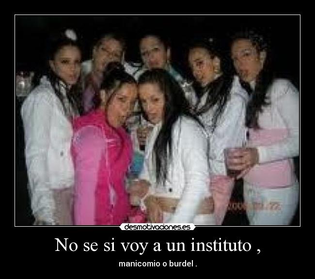 No se si voy a un instituto , -