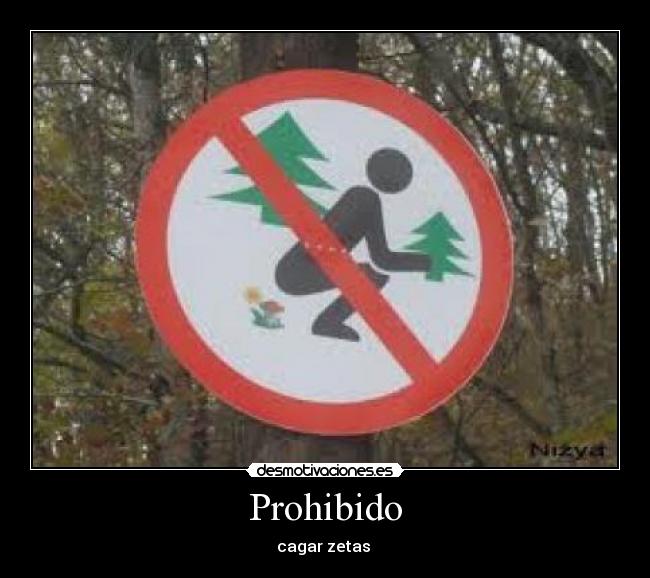Prohibido - cagar zetas
