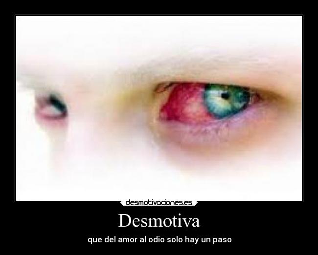 Desmotiva - que del amor al odio solo hay un paso