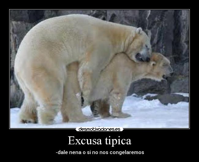 Excusa tipica - -dale nena o si no nos congelaremos