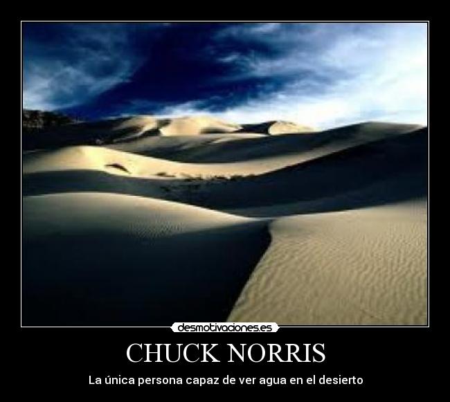 CHUCK NORRIS - La única persona capaz de ver agua en el desierto
