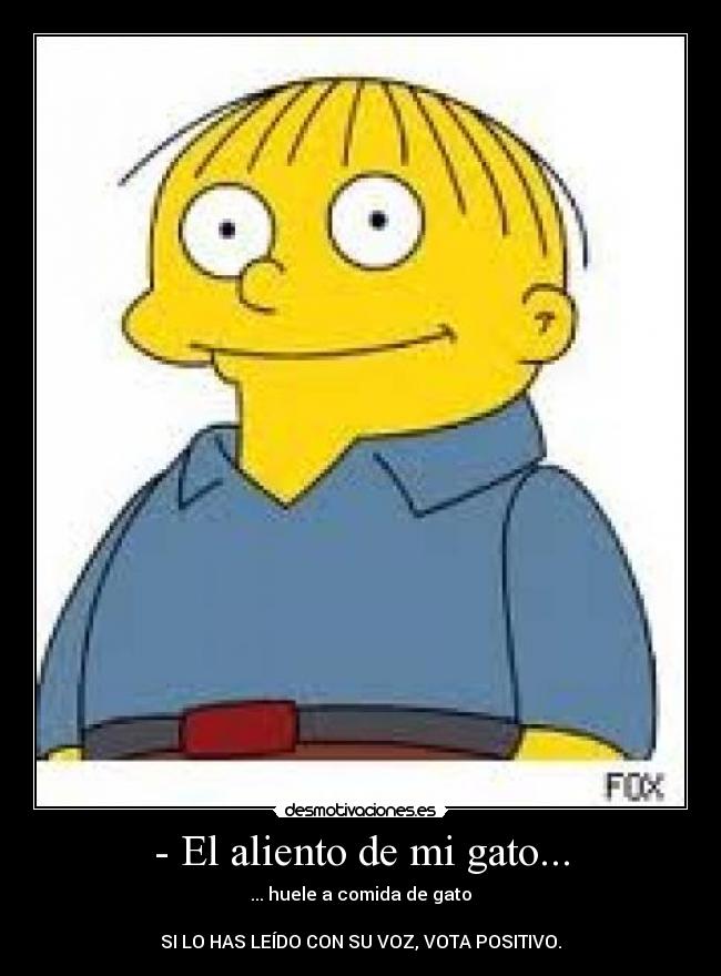 - El aliento de mi gato... -