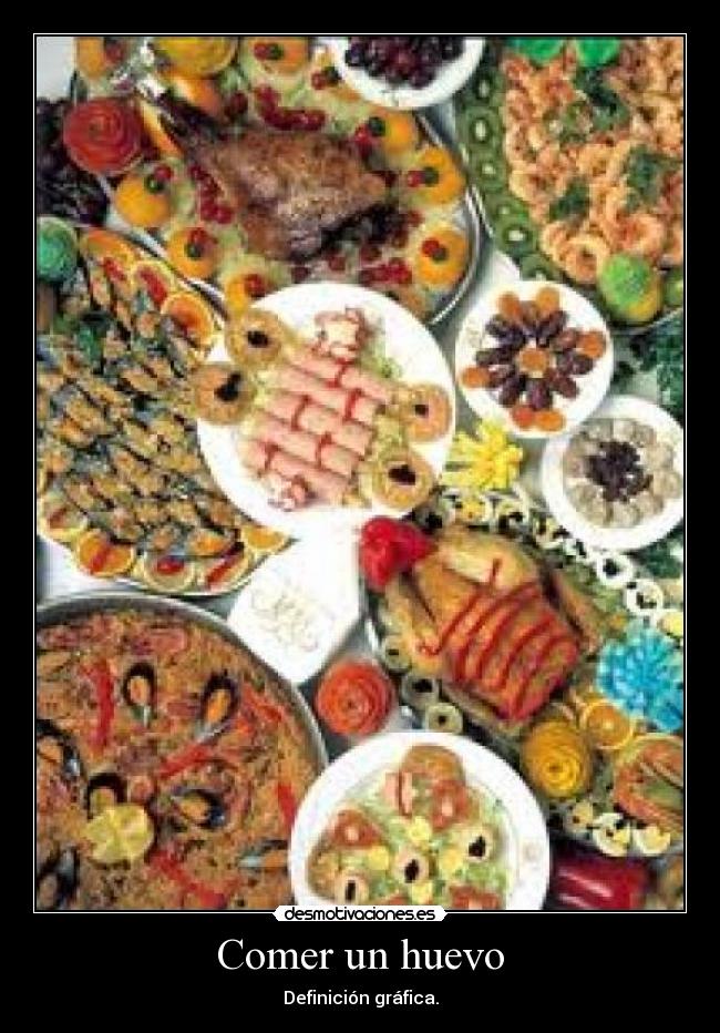 Comer un huevo - Definición gráfica.
