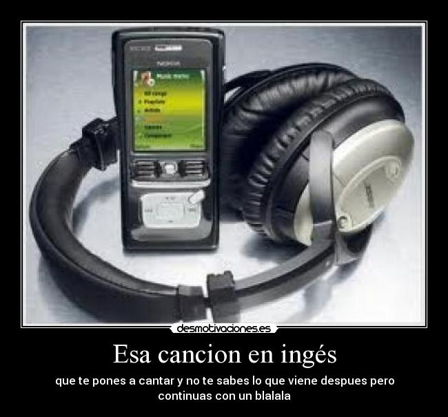 Esa cancion en ingés -
