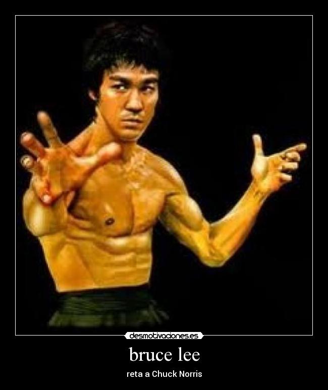 bruce lee - reta a Chuck Norris