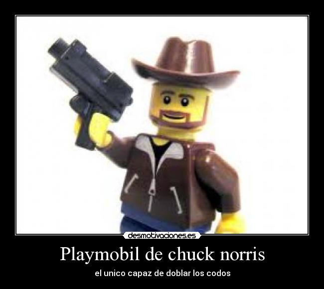 Playmobil de chuck norris - el unico capaz de doblar los codos