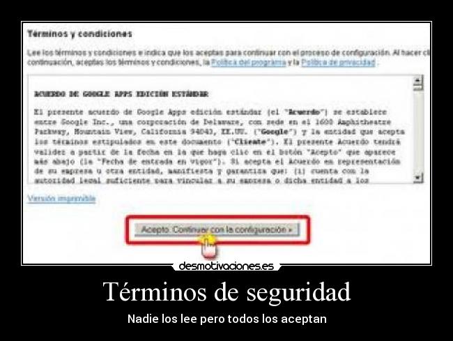 carteles terminos seguridad desmotivaciones