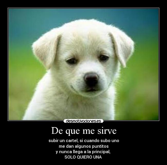 De que me sirve -