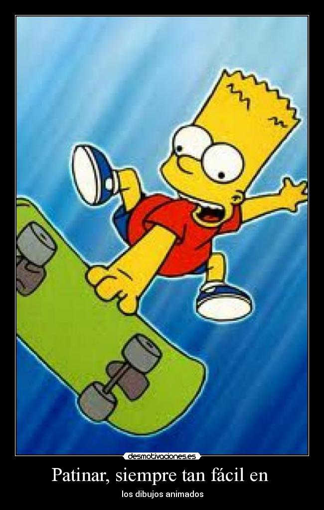 Patinar, siempre tan fácil en - los dibujos animados