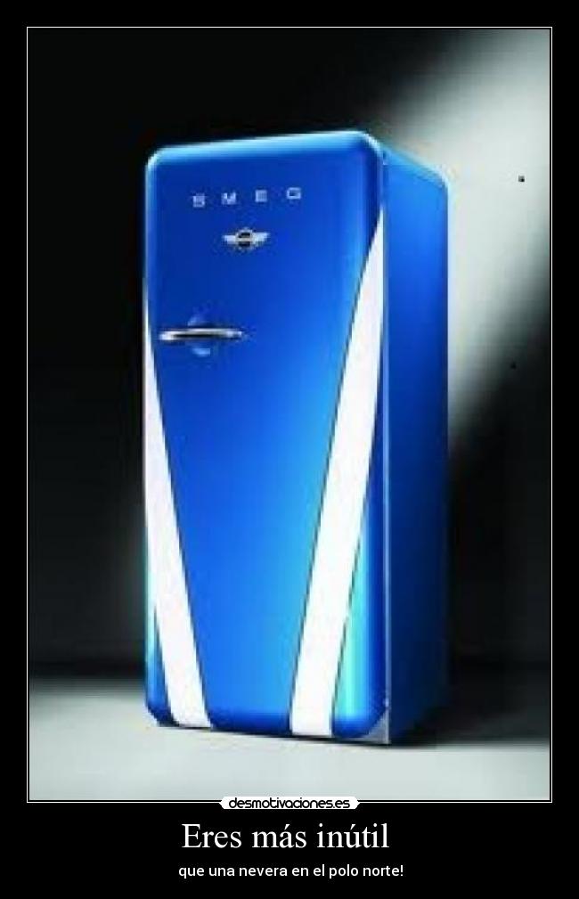 Eres más inútil - que una nevera en el polo norte!