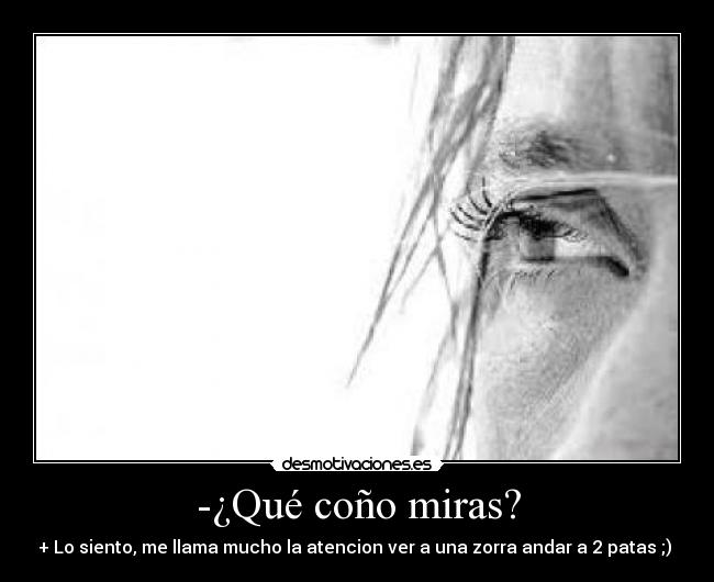 -¿Qué coño miras? -