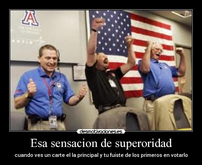 Esa sensacion de superoridad - cuando ves un carte el la principal y tu fuiste de los primeros en votarlo