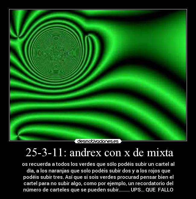  25-3-11: andrex con x de mixta - 