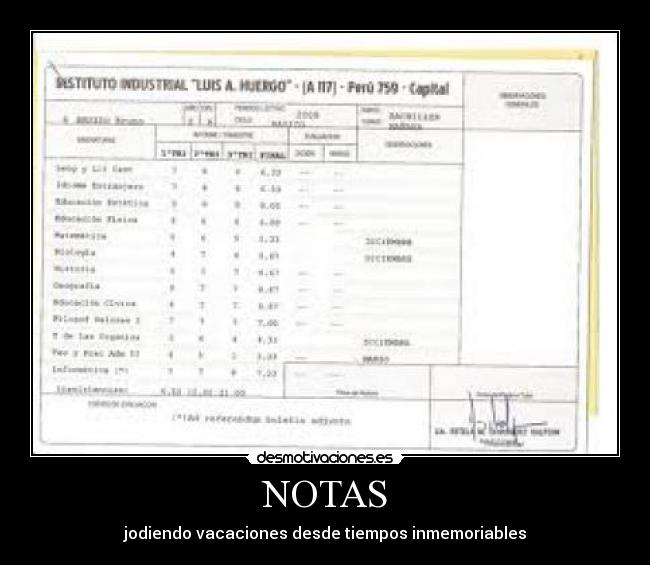 NOTAS - jodiendo vacaciones desde tiempos inmemoriables