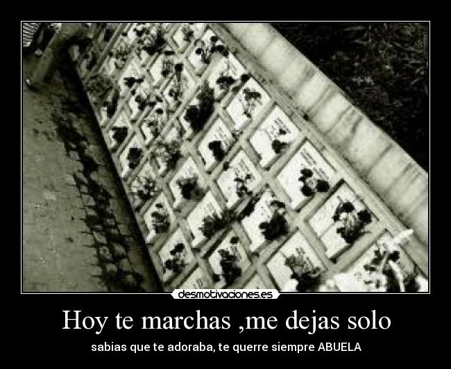 Hoy te marchas ,me dejas solo - 