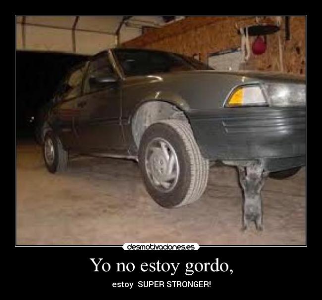 Yo no estoy gordo, - estoy  SUPER STRONGER!