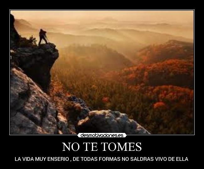 NO TE TOMES -
