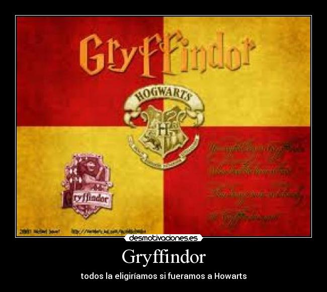 Gryffindor - todos la eligiríamos si fueramos a Howarts