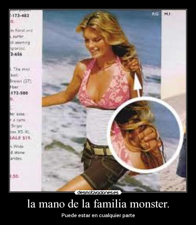 la mano de la familia monster. - 
