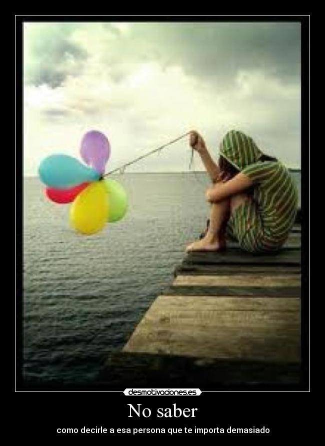 No saber -