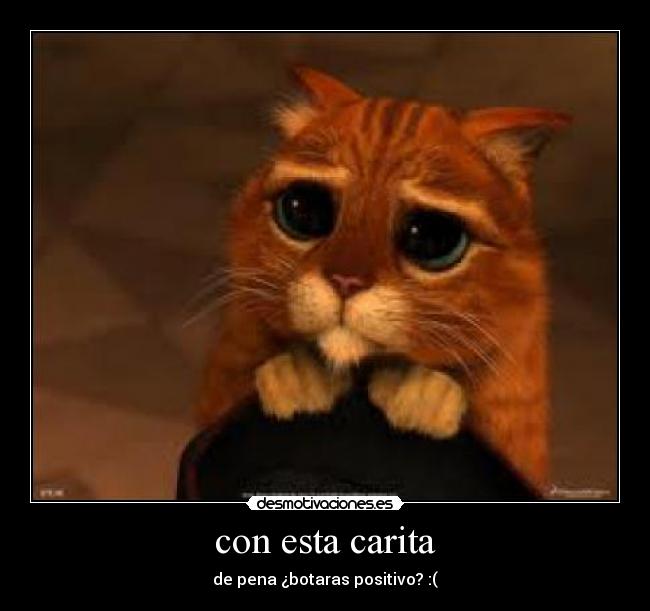 con esta carita - de pena ¿botaras positivo? :(