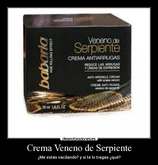 Crema Veneno de Serpiente -