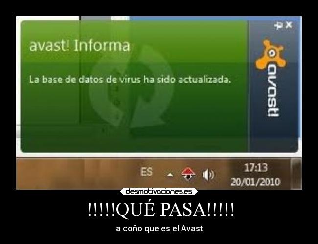 carteles susto avast antivirus desmotivaciones