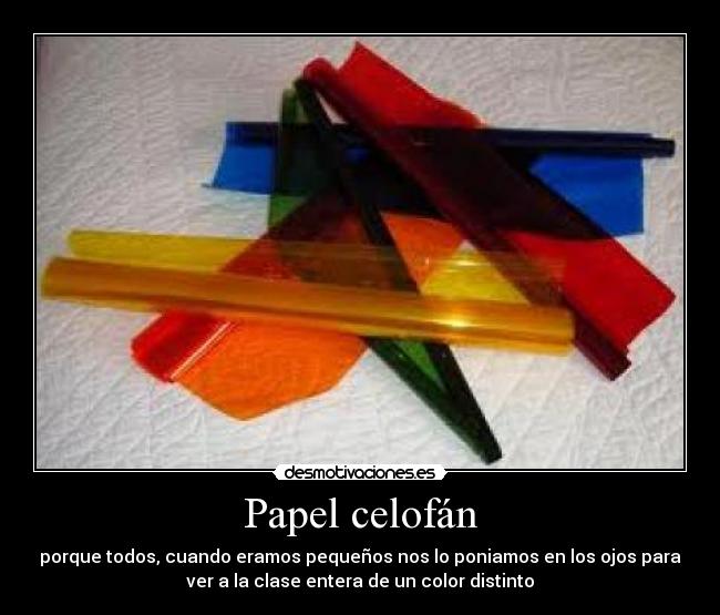 Papel celofán -