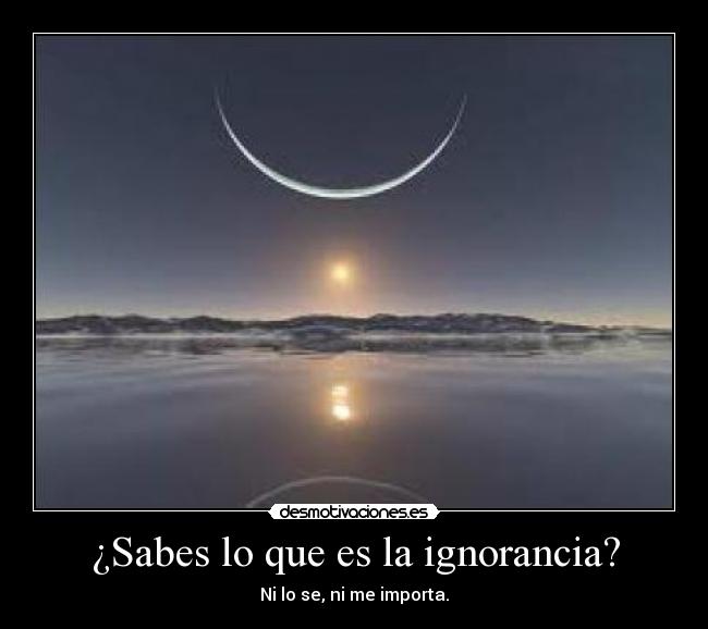 ¿Sabes lo que es la ignorancia? - 