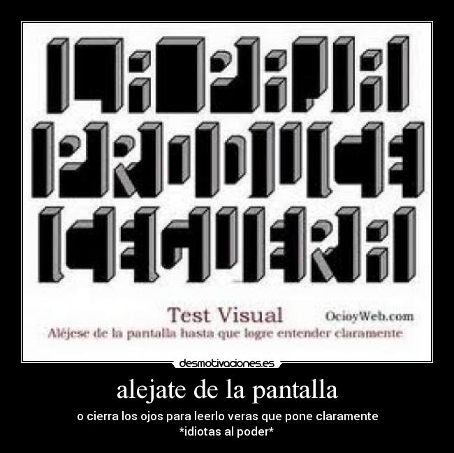 alejate de la pantalla - 