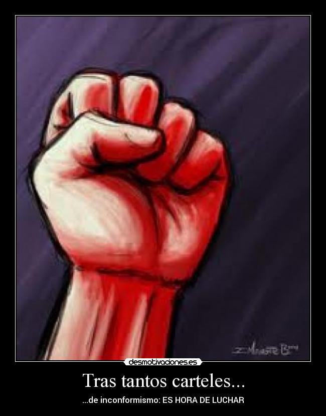 Tras tantos carteles... -