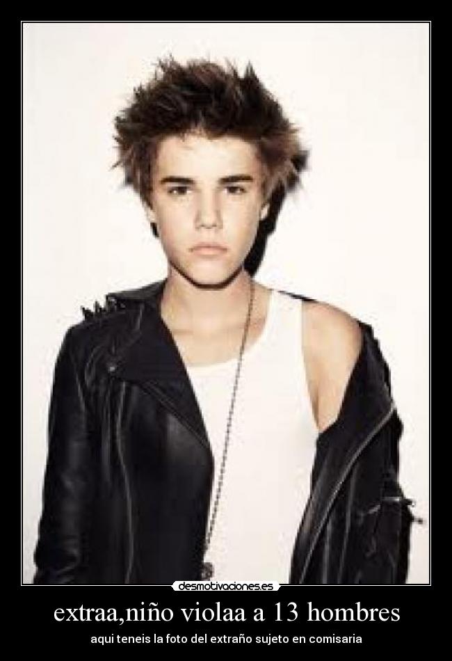 extraa,niño violaa a 13 hombres - aqui teneis la foto del extraño sujeto en comisaria