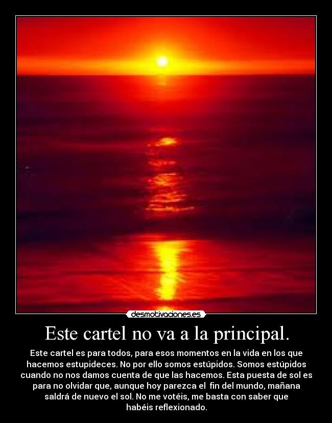 Este cartel no va a la principal. - 