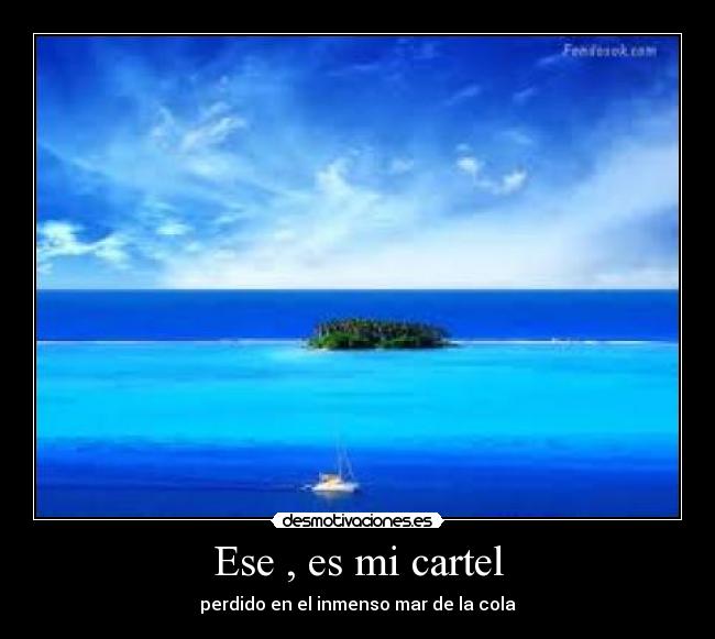 Ese , es mi cartel - perdido en el inmenso mar de la cola