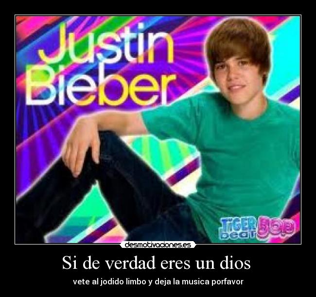carteles dios beiber desmotivation desmotivaciones
