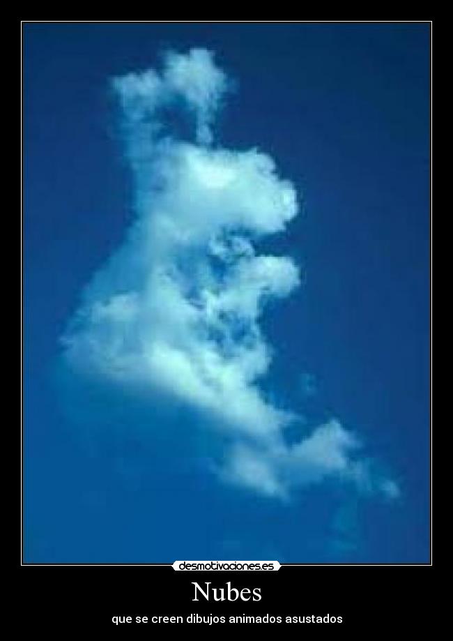 Nubes - que se creen dibujos animados asustados