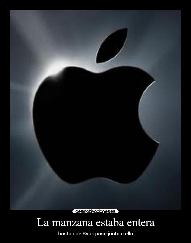 La manzana estaba entera - hasta que Ryuk pasó junto a ella