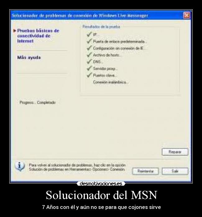 Solucionador del MSN - 7 Años con él y aún no se para que cojones sirve