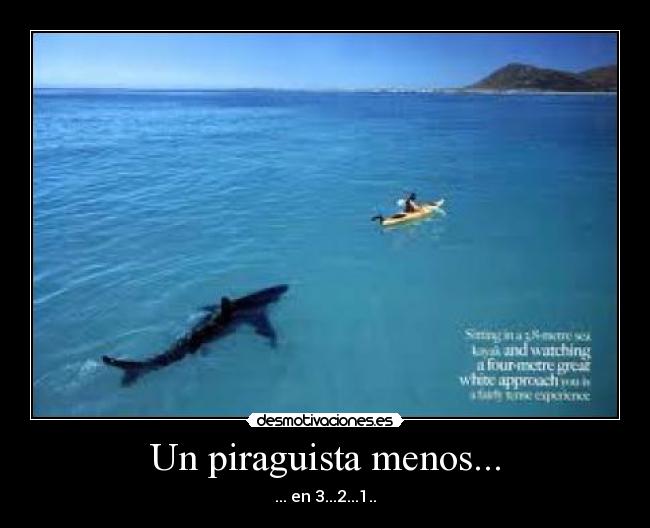 Un piraguista menos... - ... en 3...2...1..