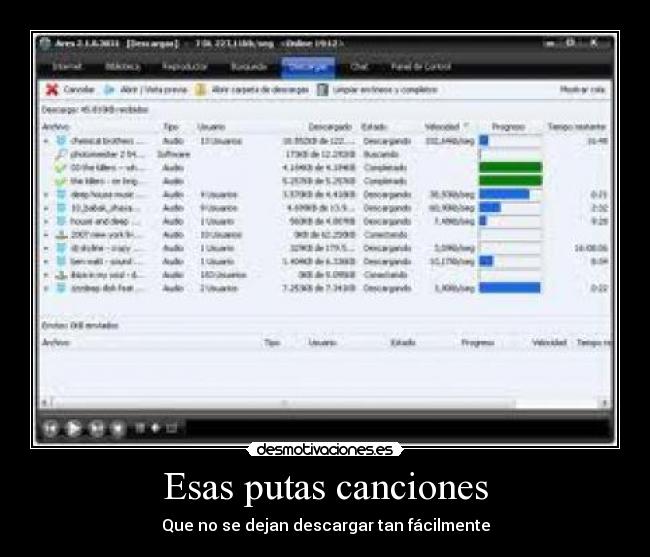 Esas putas canciones - Que no se dejan descargar tan fácilmente