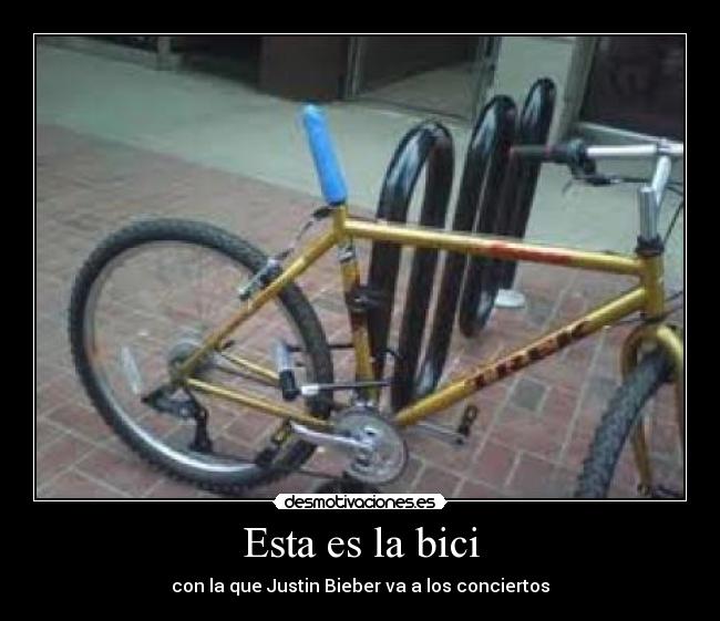Esta es la bici - con la que Justin Bieber va a los conciertos