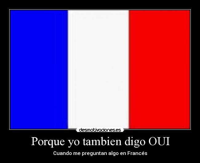 Porque yo tambien digo OUI -