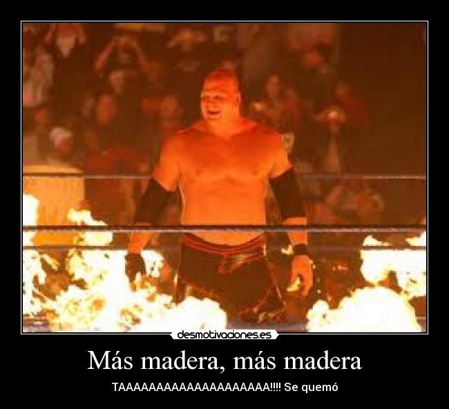 Más madera, más madera - TAAAAAAAAAAAAAAAAAAAA!!!! Se quemó