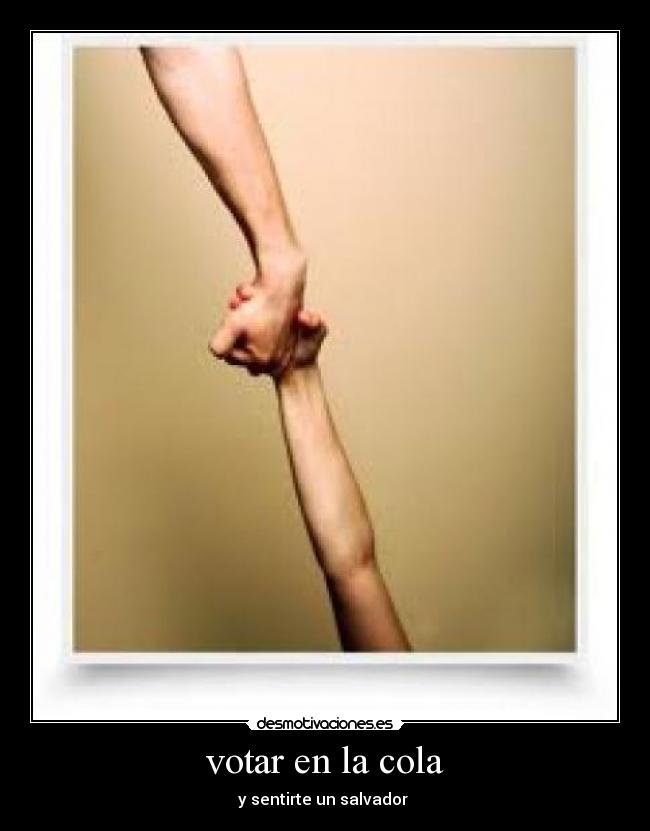 votar en la cola -