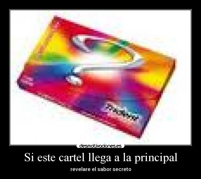 Si este cartel llega a la principal -