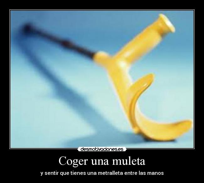 carteles muleta metralleta desmotivaciones