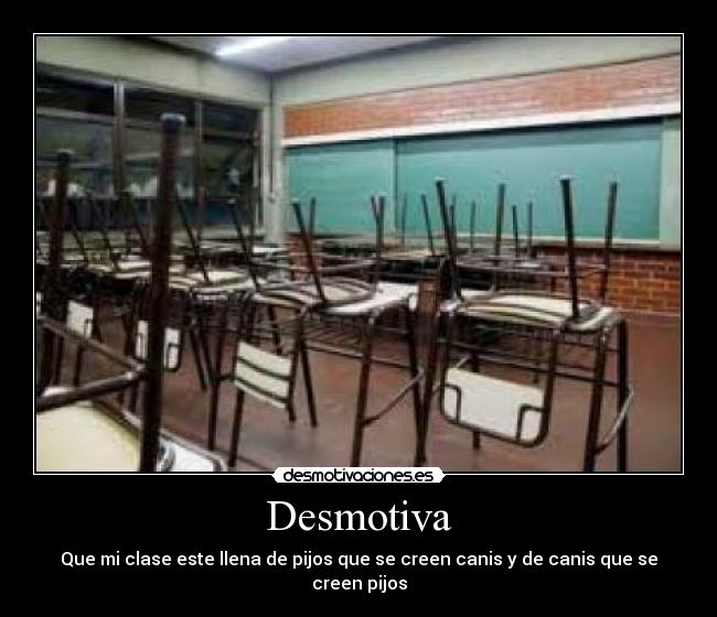 Desmotiva - Que mi clase este llena de pijos que se creen canis y de canis que se creen pijos