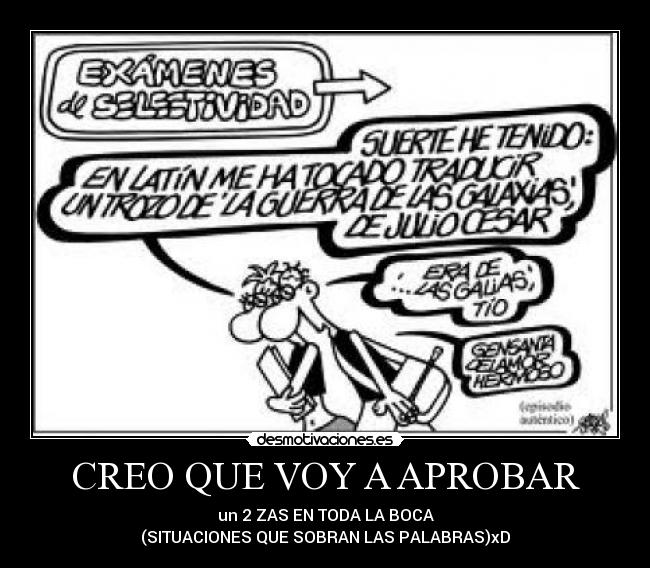 CREO QUE VOY A APROBAR -