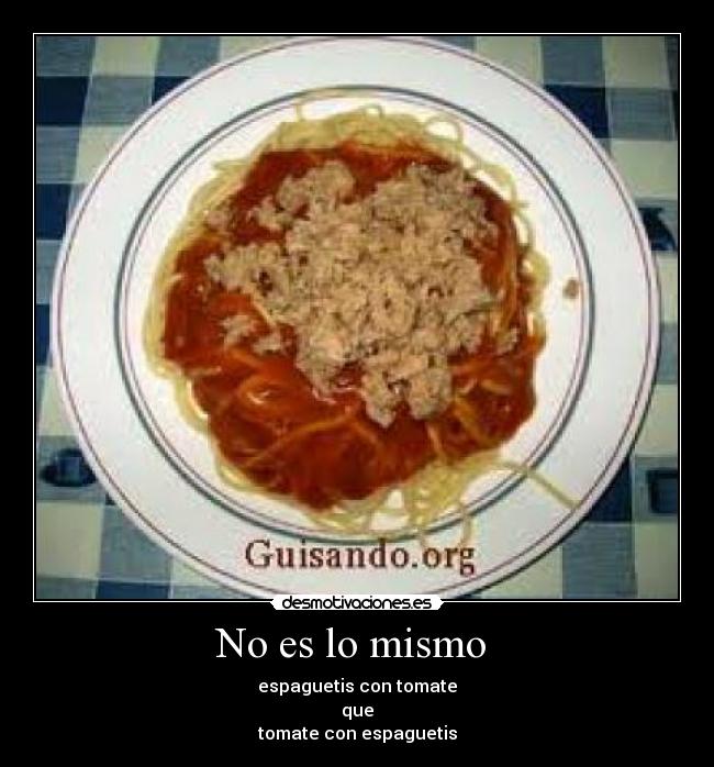 No es lo mismo  - 