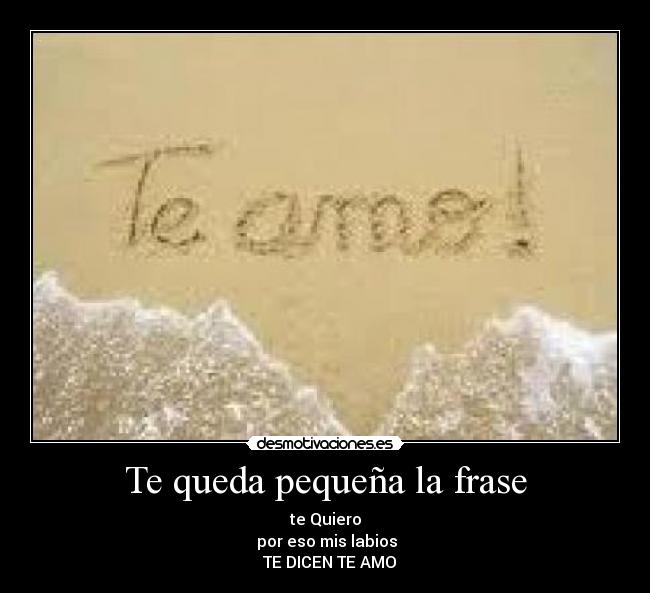 Te queda pequeña la frase -